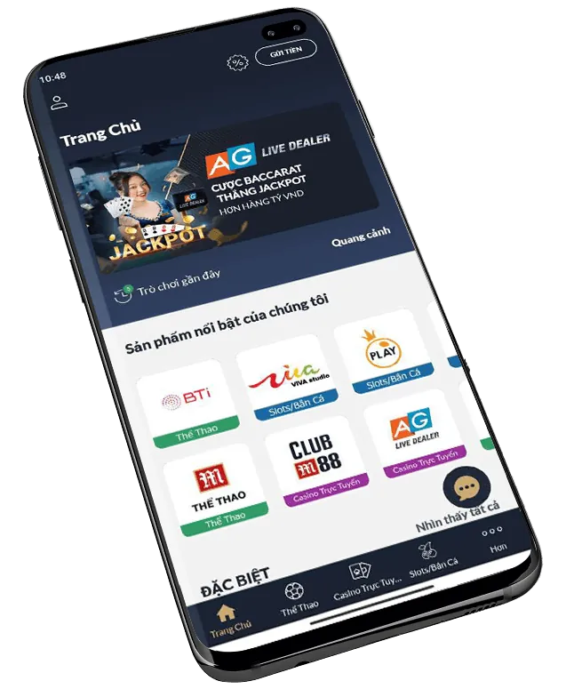 Biểu tượng đa dạng sản phẩm cá cược của xn88 ios: thể thao, casino, nổ hũ